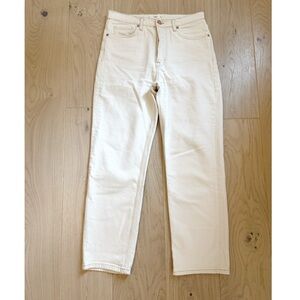 Mango Committed cream/off-white straight leg jeans